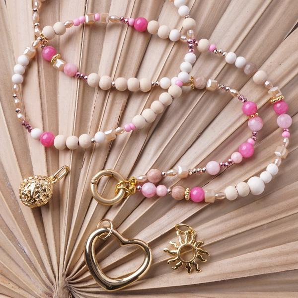 St.Vincent 88 GoldShiny, lange Edelstein Wechselkette